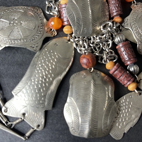 1970s Vintage Hmong Tribal Silver Charm Necklace - Picture 14 of 17